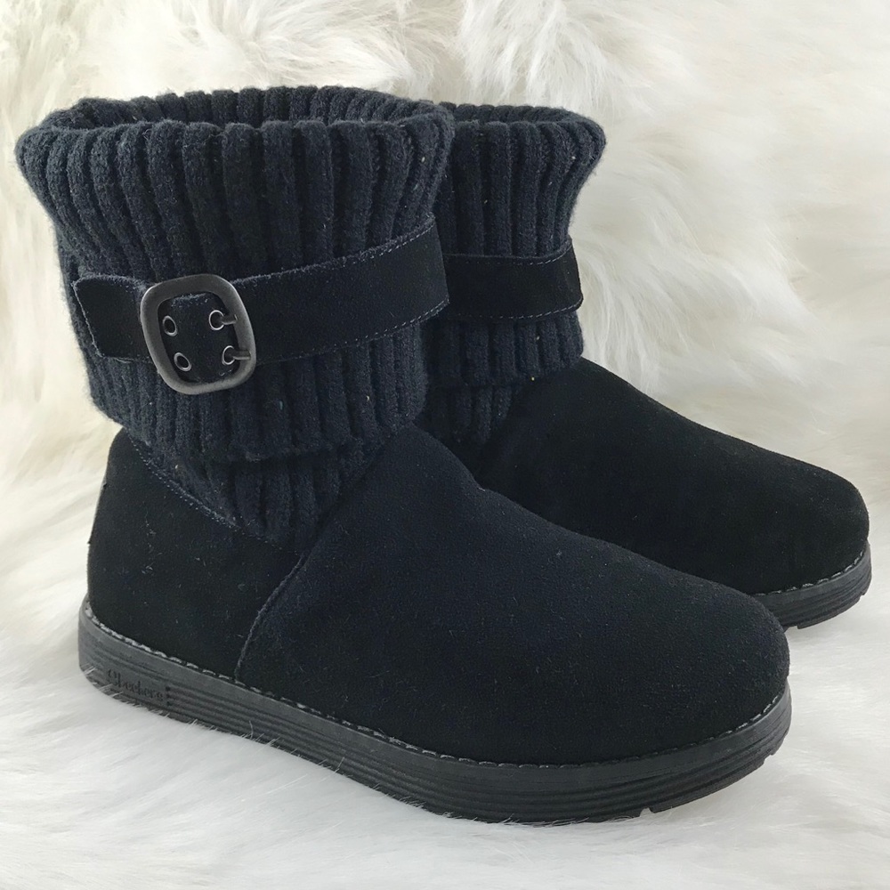 Skechers Adorbs Black Soft Top Boots Women’s